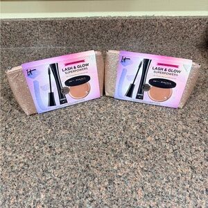 it cosmetics Lash & Glow Duo Set with Glitter Pouch - Rose Gold